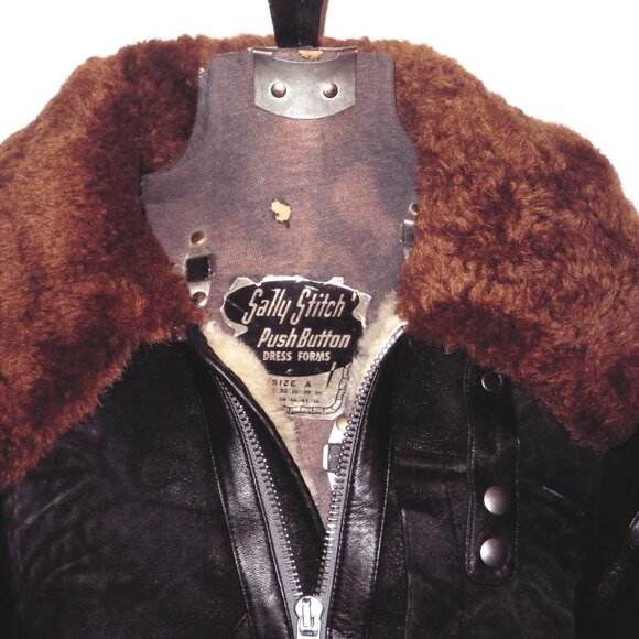 Banana Republic Size  XXL Genuine Fur Shearling Squadron Flight Jacket New w Tag - Picture 2 of 12